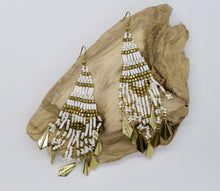 Load image into Gallery viewer, Beaded Dangle Arrow Earrings
