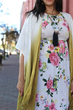 Load image into Gallery viewer, Ombre Vertical Multicolor Stitched Kimono
