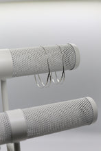 Load image into Gallery viewer, Double Hammered Silver Hoops
