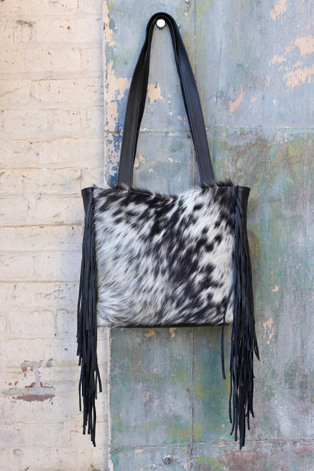 Cowhide Purse With Fringe