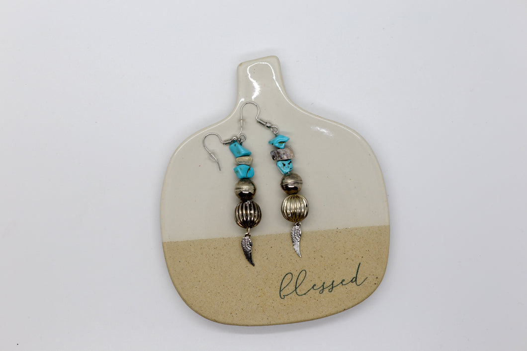 Silver And Turquoise Earrings