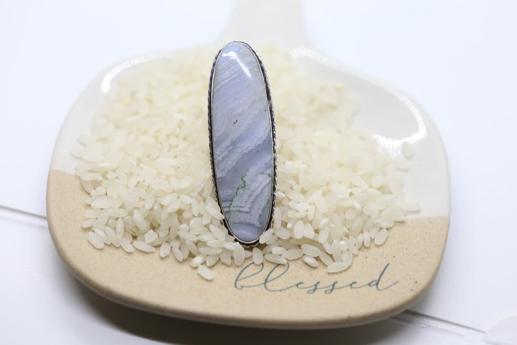 Blue Crazy Lace Agate Ring