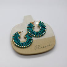Load image into Gallery viewer, Seed Bead Hoop Earrings
