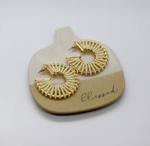 Load image into Gallery viewer, Seed Bead Hoop Earrings
