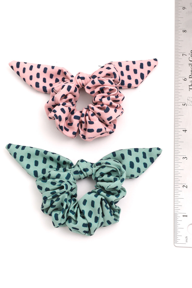 Polka Dot Bow Scrunchie