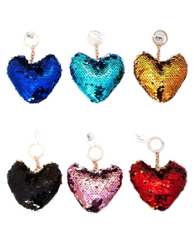 Spangle Heart Keychain