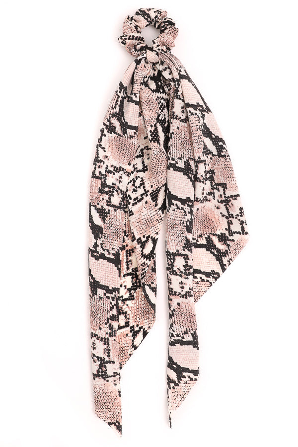Snake Print Long Tail Scrunchie – House of Hart Boutique