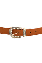 Load image into Gallery viewer, Faux Leather Engraved Buckle Belt
