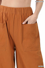 Load image into Gallery viewer, Woven Cotton Wide Leg Pants
