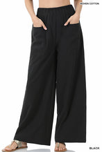 Load image into Gallery viewer, Woven Cotton Wide Leg Pants
