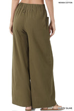 Load image into Gallery viewer, Woven Cotton Wide Leg Pants
