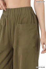 Load image into Gallery viewer, Woven Cotton Wide Leg Pants
