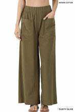 Load image into Gallery viewer, Woven Cotton Wide Leg Pants
