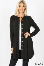 Load image into Gallery viewer, Shirred Waist Buttoned Cardigan
