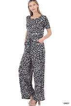 Load image into Gallery viewer, Grey Leopard Jumpsuit
