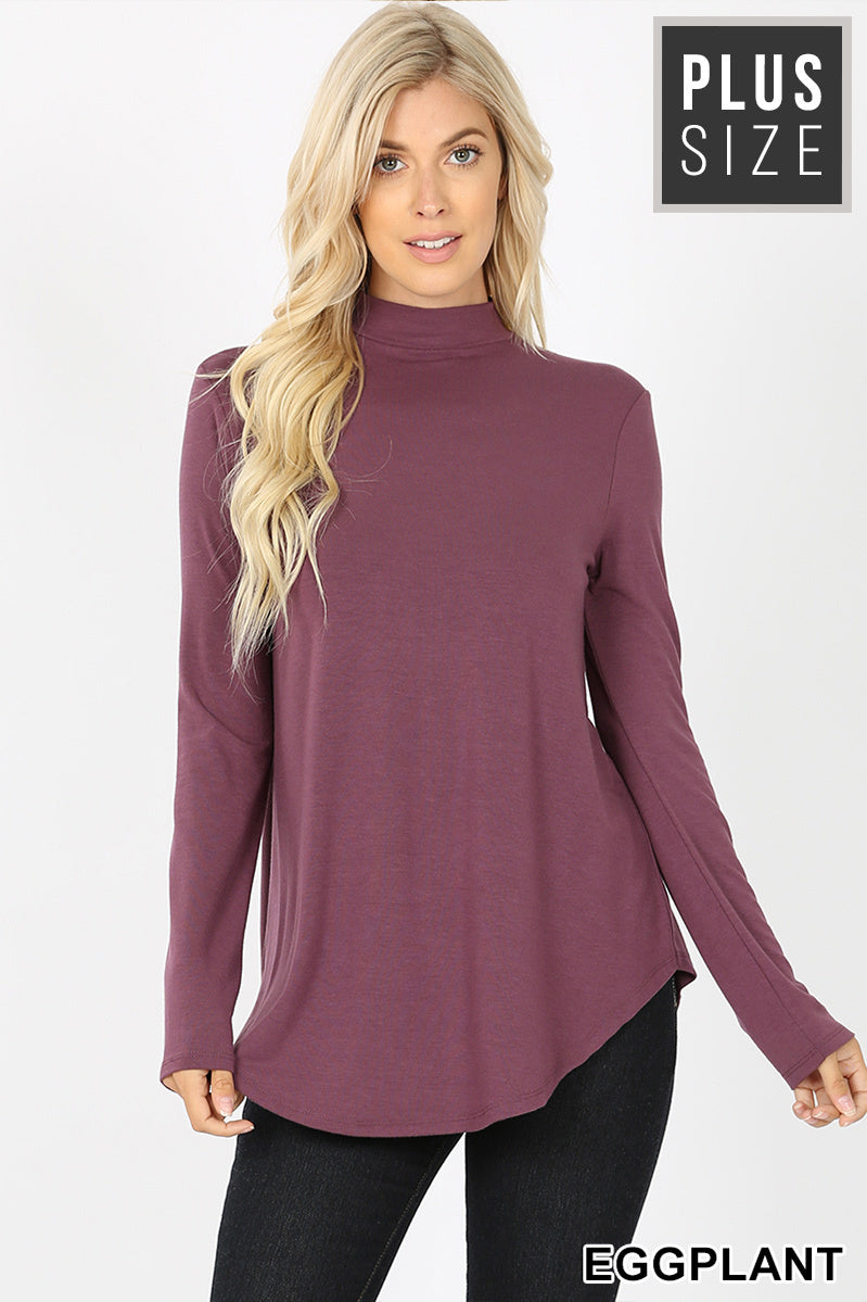 Mock Turtle Neck Long Sleeve Shirt