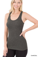 Load image into Gallery viewer, Rayon Ribbed Racerback Tank Top
