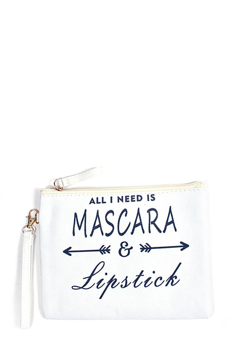 Arrow Print Canvas Pouch