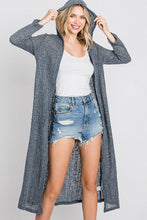 Load image into Gallery viewer, Hooded Long Body Cardigan
