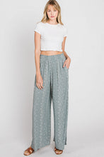 Load image into Gallery viewer, Print Smocked Waist Wide Leg Pants
