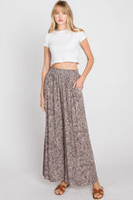 Load image into Gallery viewer, Floral Print Smocked Waist Wide Leg Pants
