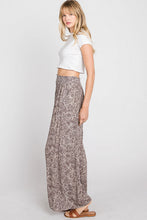 Load image into Gallery viewer, Floral Print Smocked Waist Wide Leg Pants
