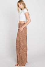 Load image into Gallery viewer, Floral Print Smocked Waist Wide Leg Pants
