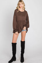 Load image into Gallery viewer, Babydoll Top with Ruffled Trim

