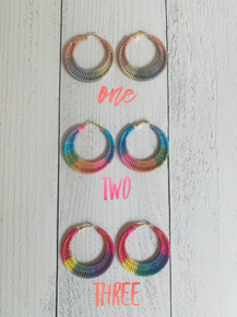 Rainbow Hoop Earrings