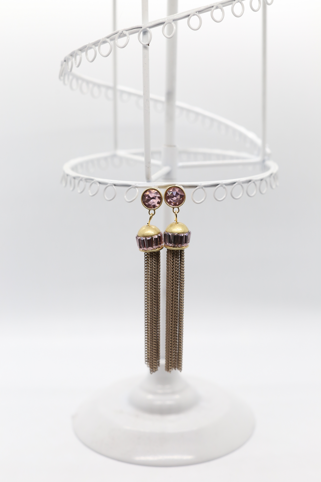 Gemstone Tassel Earrings