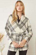 Load image into Gallery viewer, Plaid Wrap Jacket
