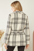 Load image into Gallery viewer, Plaid Wrap Jacket
