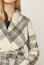 Load image into Gallery viewer, Plaid Wrap Jacket
