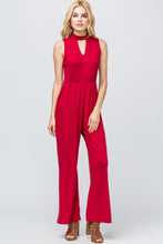 Load image into Gallery viewer, Mock-Neck Open Back Jumpsuit
