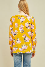 Load image into Gallery viewer, Floral V-Neck Button-Up Top

