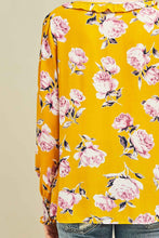 Load image into Gallery viewer, Floral V-Neck Button-Up Top
