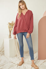 Load image into Gallery viewer, Crinkled V-Neck Top

