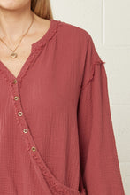 Load image into Gallery viewer, Crinkled V-Neck Top
