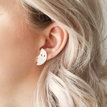 Load image into Gallery viewer, Half Moon Face Earrings

