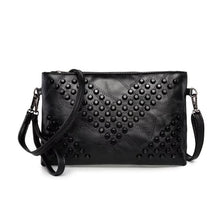 Load image into Gallery viewer, Black Studded Clutch Purse
