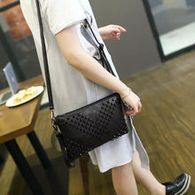 Load image into Gallery viewer, Black Studded Clutch Purse
