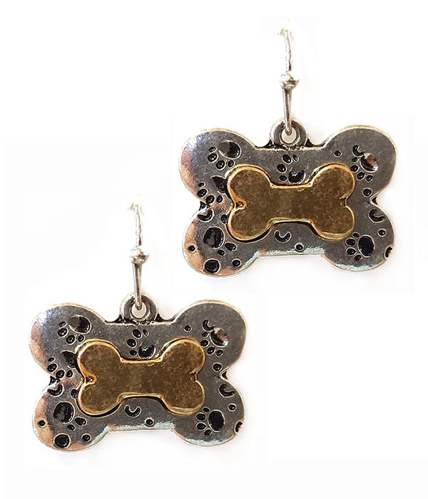 Dog Bone Earrings