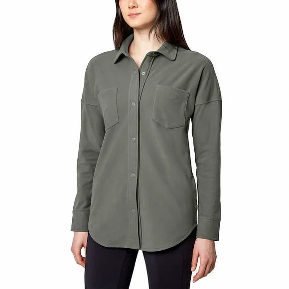 Mondetta Warm Textured Cozy Button Up Shirt