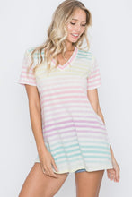 Load image into Gallery viewer, Heimish Short Sleeved Multi Color Striped Top
