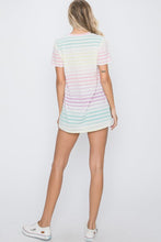 Load image into Gallery viewer, Heimish Short Sleeved Multi Color Striped Top
