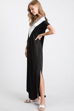 Load image into Gallery viewer, Heimish Black Dress With Leopard Print
