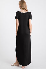 Load image into Gallery viewer, Heimish Black Dress With Leopard Print
