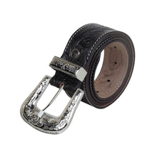 Load image into Gallery viewer, Runner Up Hand-Tooled Leather Belt
