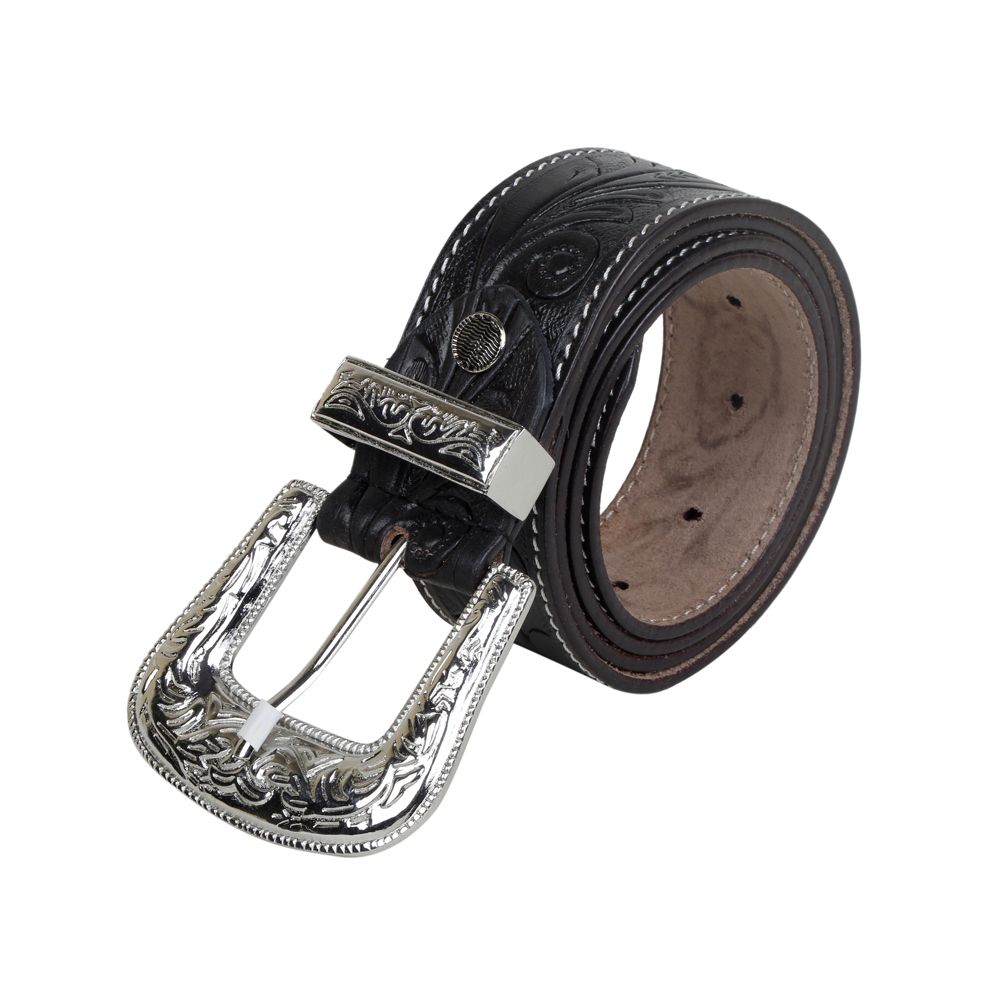 Runner Up Hand-Tooled Leather Belt