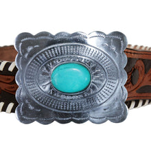 Load image into Gallery viewer, Grave Brown Hand-Tooled Leather Belt
